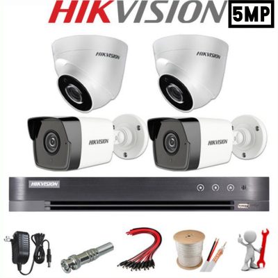 Trọn bộ 4 camera HIKVISION 5MP